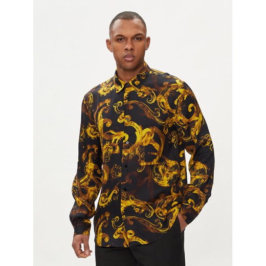 Versace Jeans Couture Koszula 76GAL2R0 Czarny Regular Fit ze sklepu MODIVO w kategorii Koszule męskie - zdjęcie 182723885