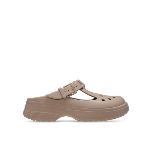 Crocs Klapki Classic Mary Jane Clog 210581 Brązowy ze sklepu MODIVO w kategorii Klapki damskie - zdjęcie 182723887