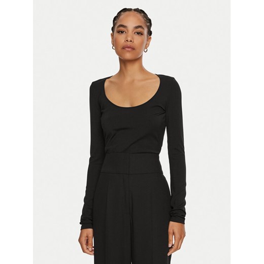 Boss Bluzka 50512849 Czarny Slim Fit ze sklepu MODIVO w kategorii Bluzki damskie - zdjęcie 182723916