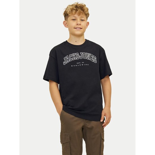 Jack&Jones Junior T-Shirt Caleb 12258924 Czarny Relaxed Fit Jack&jones Junior 152 MODIVO