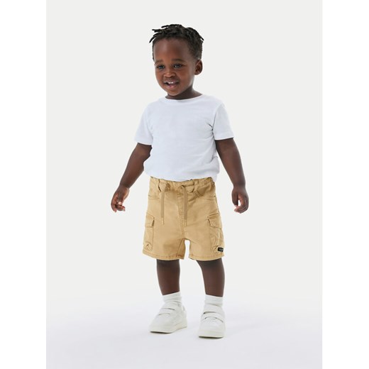 NAME IT Szorty materiałowe Ben 13225803 Brązowy Baggy Fit ze sklepu MODIVO w kategorii Spodenki chłopięce - zdjęcie 182723927