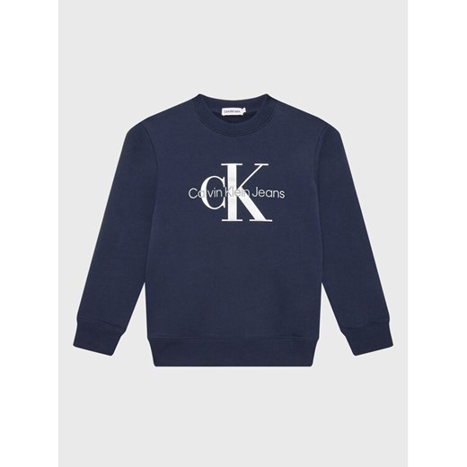 Calvin Klein Jeans Bluza Monogram Logo IU0IU00265 Granatowy Regular Fit ze sklepu MODIVO w kategorii Bluzy chłopięce - zdjęcie 182723957