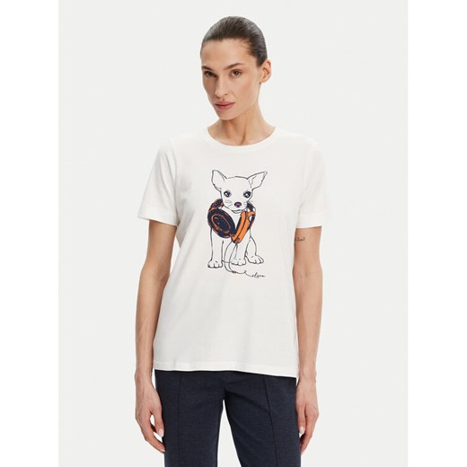 Olsen T-Shirt 11105029 Biały Slim Fit ze sklepu MODIVO w kategorii Bluzki damskie - zdjęcie 182723989