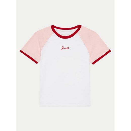Guess T-Shirt J4YI15 K6YW4 Biały Boxy Fit ze sklepu MODIVO w kategorii Bluzki dziewczęce - zdjęcie 182724007