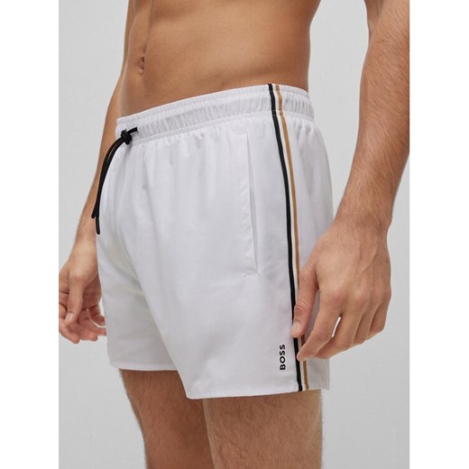 Boss Szorty kąpielowe Iconic 50491594 Biały Regular Fit ze sklepu MODIVO w kategorii Kąpielówki - zdjęcie 182724025