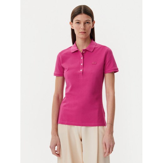 Lacoste Polo PF5462 Różowy Slim Fit ze sklepu MODIVO w kategorii Bluzki damskie - zdjęcie 182724037