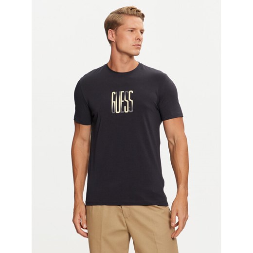 Guess T-Shirt M4BI33 J1314 Granatowy Slim Fit ze sklepu MODIVO w kategorii T-shirty męskie - zdjęcie 182724067
