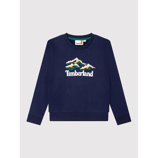 Timberland Bluza T25T57 D Granatowy Regular Fit ze sklepu MODIVO w kategorii Bluzy chłopięce - zdjęcie 182724088