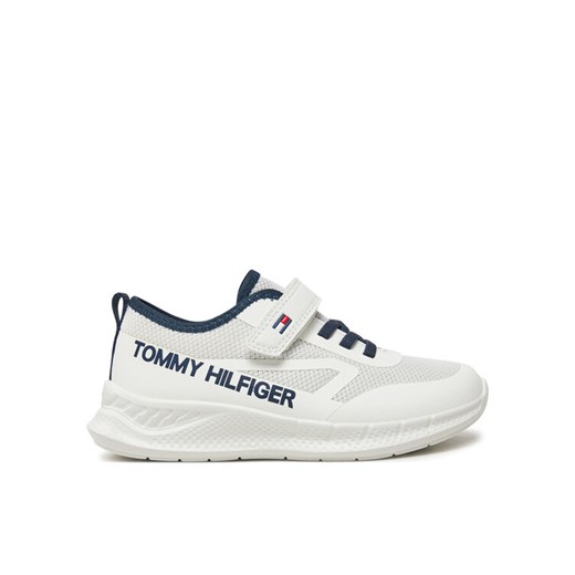 Tommy Hilfiger Sneakersy Low Cut Lace-Up/Velcro Sneaker T1B9-33868-1756 S Biały ze sklepu MODIVO w kategorii Buty sportowe dziecięce - zdjęcie 182724236