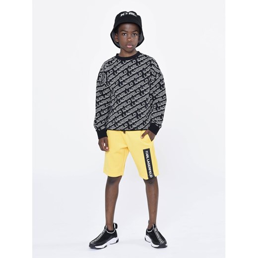 Karl Lagerfeld Kids Bluza Z25403 S Czarny Regular Fit ze sklepu MODIVO w kategorii Bluzy chłopięce - zdjęcie 182724287