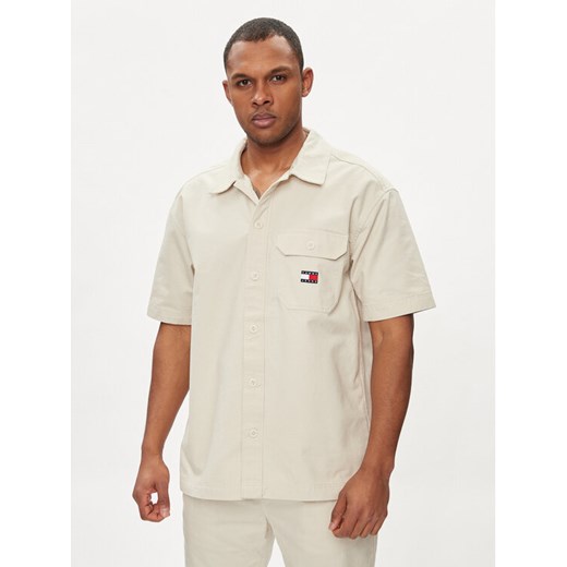 Tommy Jeans Koszula Essential DM0DM18969 Beżowy Regular Fit ze sklepu MODIVO w kategorii Koszule męskie - zdjęcie 182724317