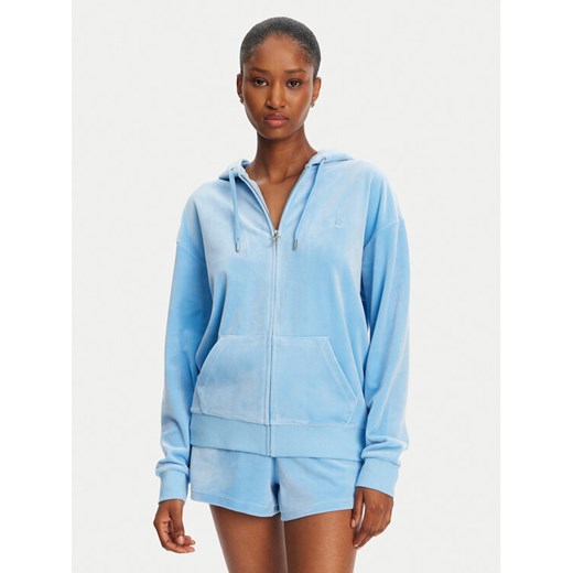 Juicy Couture Bluza Halan JCWAS24342 Niebieski Oversize ze sklepu MODIVO w kategorii Bluzy damskie - zdjęcie 182724347