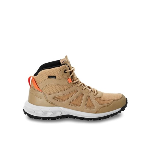 Jack Wolfskin Trekkingi Woodland 2 Texapore Mid W 4051331 Beżowy ze sklepu MODIVO w kategorii Buty trekkingowe damskie - zdjęcie 182724427