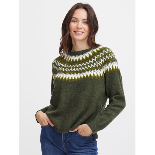 Fransa Sweter 20612945 Zielony Regular Fit ze sklepu MODIVO w kategorii Swetry damskie - zdjęcie 182724487