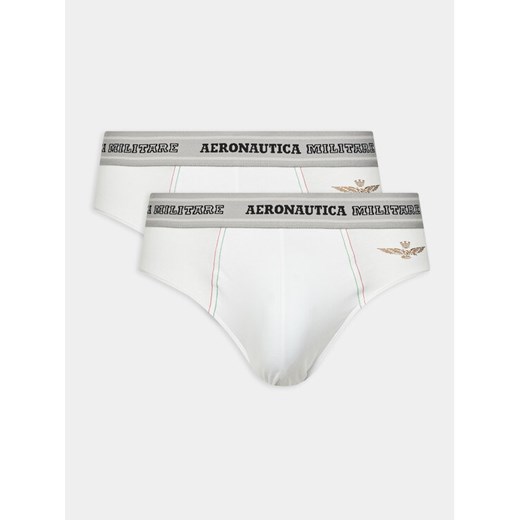 Aeronautica Militare Komplet 2 par slipów AM1USL002 Biały ze sklepu MODIVO w kategorii Majtki męskie - zdjęcie 182724517