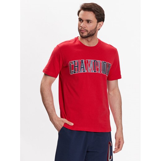 Champion T-Shirt Bookstore 218512 Czerwony Regular Fit ze sklepu MODIVO w kategorii T-shirty męskie - zdjęcie 182724535