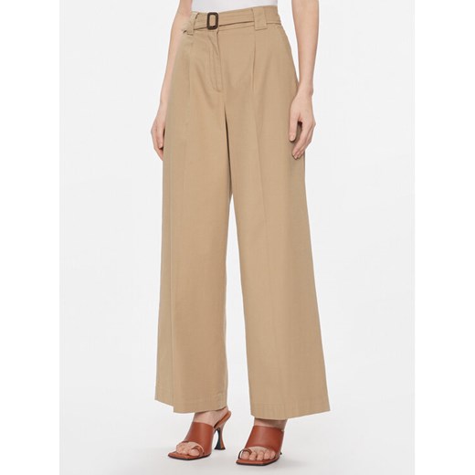 Weekend Max Mara Spodnie materiałowe Pino 2415131121 Beżowy Wide Leg ze sklepu MODIVO w kategorii Spodnie damskie - zdjęcie 182724608