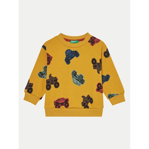 United Colors Of Benetton Bluza 3J4EG10GK Żółty Regular Fit ze sklepu MODIVO w kategorii Bluzy chłopięce - zdjęcie 182724675