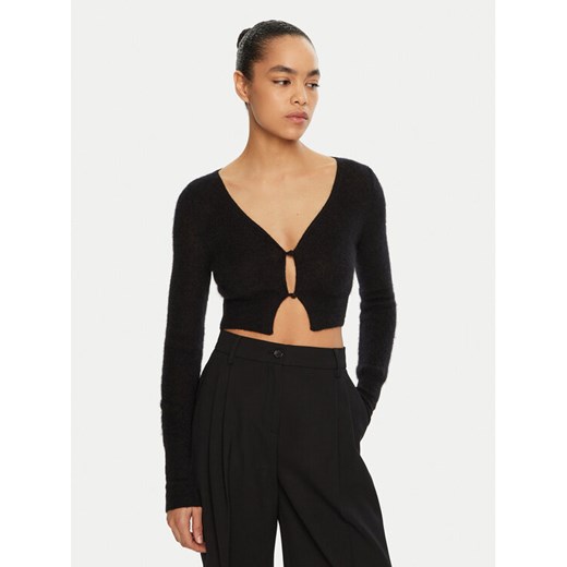 JACQUEMUS Kardigan 24E241KN203 Czarny Regular Fit ze sklepu MODIVO w kategorii Swetry damskie - zdjęcie 182724746