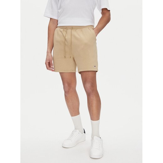 Tommy Jeans Szorty sportowe Flag Beach DM0DM21931 Beżowy Regular Fit Tommy Jeans L MODIVO