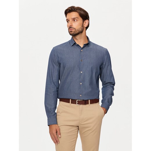 Pierre Cardin Koszula C6 41017.0349 Granatowy Modern Fit ze sklepu MODIVO w kategorii Koszule męskie - zdjęcie 182724777