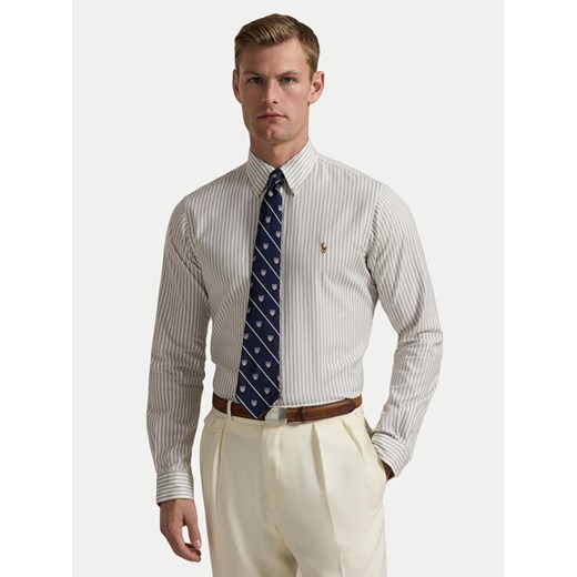 Polo Ralph Lauren Koszula 710886462001 Szary Custom Fit ze sklepu MODIVO w kategorii Koszule męskie - zdjęcie 182724778