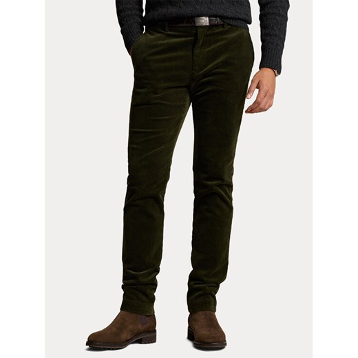 Polo Ralph Lauren Spodnie materiałowe 710879958016 Zielony Slim Fit ze sklepu MODIVO w kategorii Spodnie męskie - zdjęcie 182724795