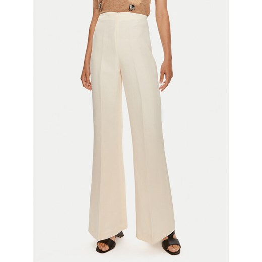 TWINSET Spodnie materiałowe 241TT2104 Beżowy Wide Leg ze sklepu MODIVO w kategorii Spodnie damskie - zdjęcie 182724836