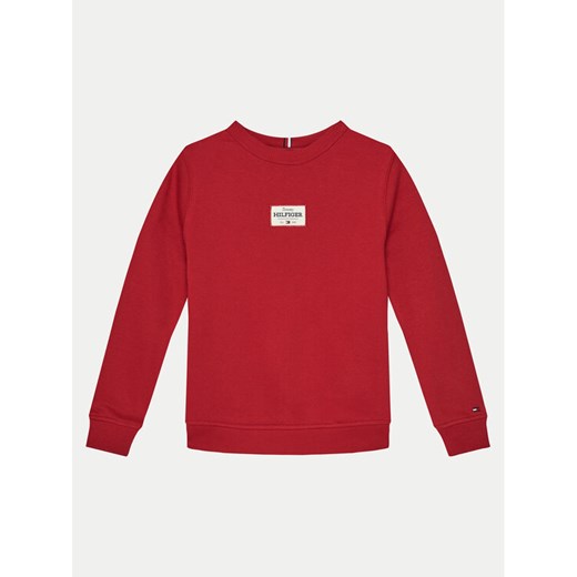 Tommy Hilfiger Bluza KB0KB09315 Czerwony Regular Fit ze sklepu MODIVO w kategorii Bluzy chłopięce - zdjęcie 182724898