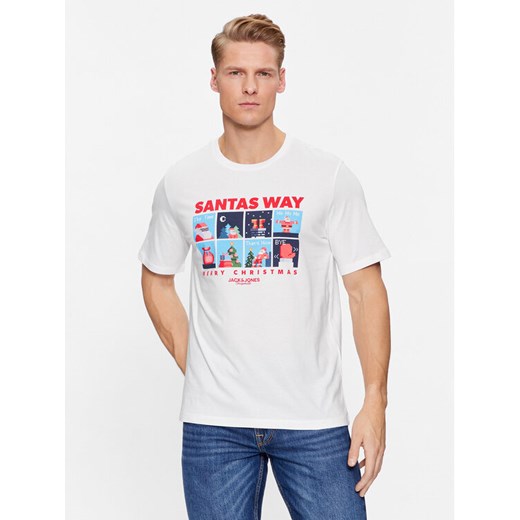 Jack&Jones T-Shirt 12246605 Biały Standard Fit ze sklepu MODIVO w kategorii T-shirty męskie - zdjęcie 182724939