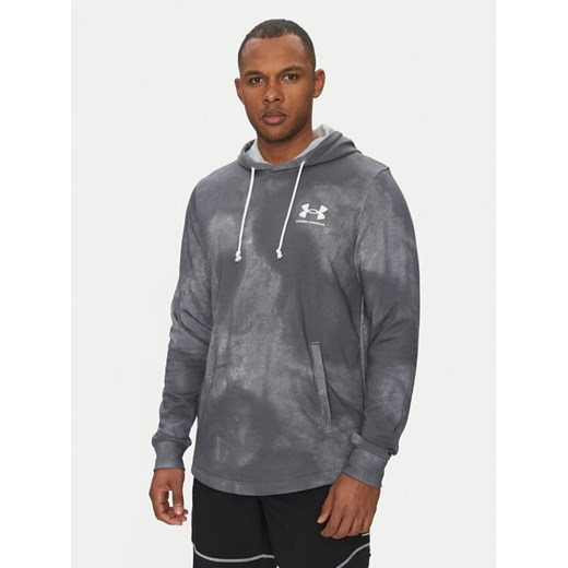 Under Armour Bluza Rival Terry Printed 1390138 Szary Relaxed Fit ze sklepu MODIVO w kategorii Bluzy męskie - zdjęcie 182725009