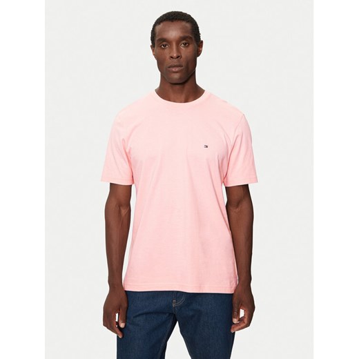 Tommy Hilfiger T-Shirt Essential MW0MW37267 Różowy Regular Fit ze sklepu MODIVO w kategorii T-shirty męskie - zdjęcie 182725038