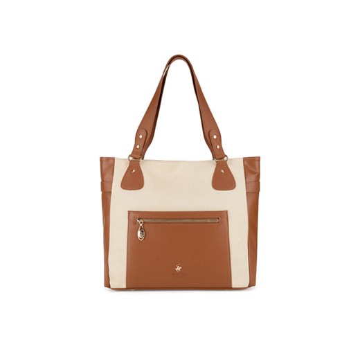 Beverly Hills Polo Club Torebka BHPC-C-002-07 Brązowy ze sklepu MODIVO w kategorii Torby Shopper bag - zdjęcie 182725046