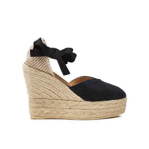 Manebi Espadryle La Havana Heart-Shaped Wedge Espadrilles O 7.9 WH Czarny Manebi 37 MODIVO