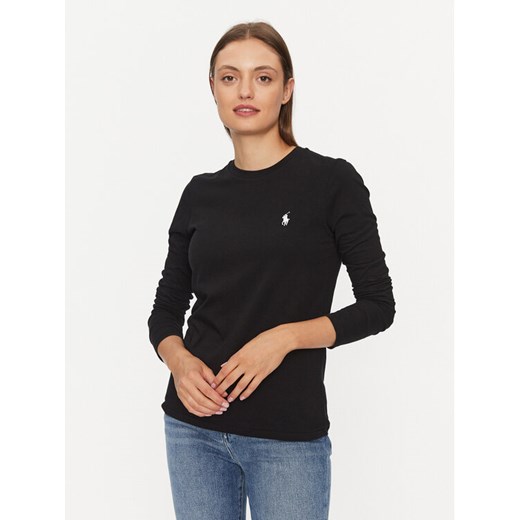 Polo Ralph Lauren Bluzka 211898699003 Czarny Regular Fit ze sklepu MODIVO w kategorii Bluzki damskie - zdjęcie 182725215
