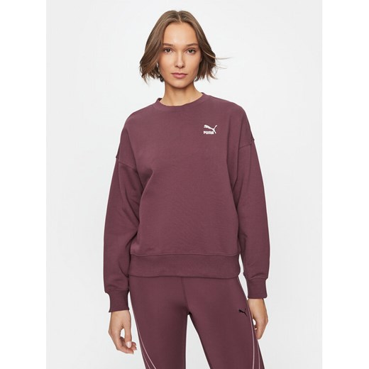 Puma Bluza Classics 621408 Bordowy Oversize ze sklepu MODIVO w kategorii Bluzy damskie - zdjęcie 182725245