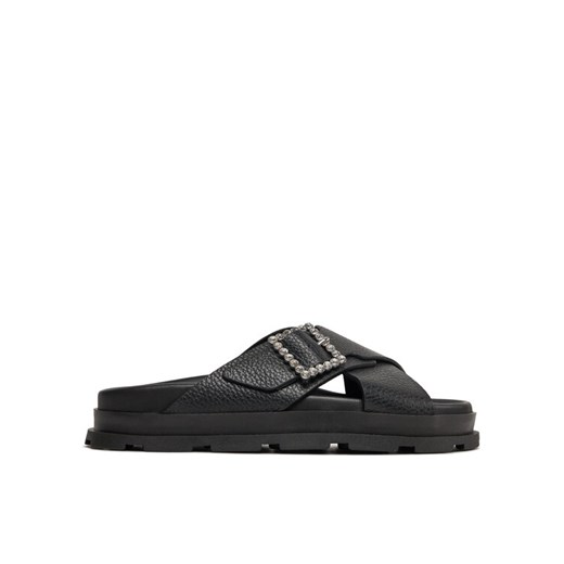 Pollini Klapki SA28164G1ITD0000 Czarny ze sklepu MODIVO w kategorii Klapki damskie - zdjęcie 182725317