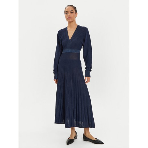 Pinko Sukienka dzianinowa Bastet 104442 A28U Granatowy Regular Fit Pinko XS MODIVO
