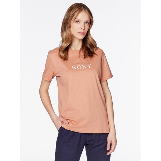 Roxy T-Shirt Noon Ocean ERJZT05490 Pomarańczowy Regular Fit ze sklepu MODIVO w kategorii Bluzki damskie - zdjęcie 182725338