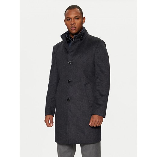 Baldessarini Płaszcz wełniany Harrison B0 18727.1108 Granatowy Regular Fit ze sklepu MODIVO w kategorii Płaszcze męskie - zdjęcie 182725365