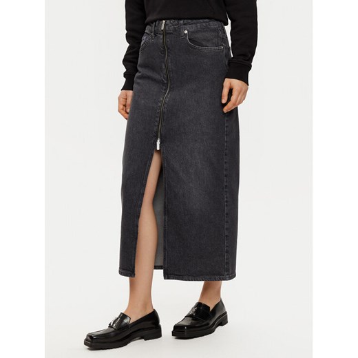 Karl Lagerfeld Jeans Spódnica jeansowa A1W12008 Szary Regular Fit ze sklepu MODIVO w kategorii Spódnice - zdjęcie 182725376