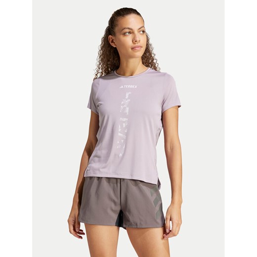 adidas Koszulka techniczna Terrex Agravic Trail IP4821 Fioletowy Regular Fit ze sklepu MODIVO w kategorii Bluzki damskie - zdjęcie 182725446