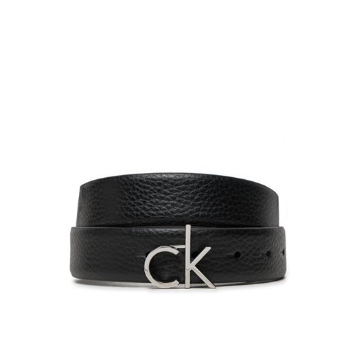 Calvin Klein Pasek Damski Ck Logo Buckle Belt 3.0_Pbl K60K613073 Czarny ze sklepu MODIVO w kategorii Paski damskie - zdjęcie 182725467