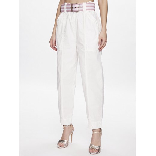 Pinko Spodnie materiałowe Rigore 100685 A0I4 Biały Relaxed Fit ze sklepu MODIVO w kategorii Spodnie damskie - zdjęcie 182725586