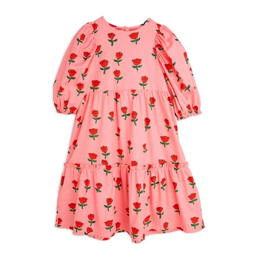 MINI RODINI Sukienka codzienna Roses 2515010528 Różowy Regular Fit ze sklepu MODIVO w kategorii Sukienki dziewczęce - zdjęcie 182725617