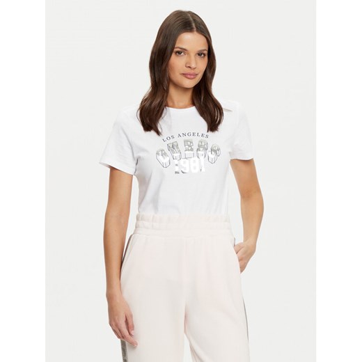 Guess T-Shirt V5RI06 I3Z14 Biały Regular Fit ze sklepu MODIVO w kategorii Bluzki damskie - zdjęcie 182725695