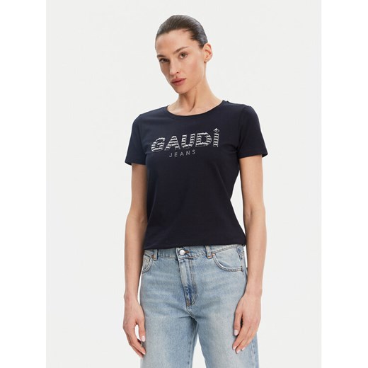 Gaudi T-Shirt 511BD64021 Granatowy Regular Fit ze sklepu MODIVO w kategorii Bluzki damskie - zdjęcie 182725725