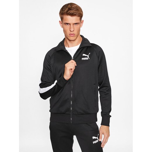 Puma Bluza Iconic T7 530094 Czarny Regular Fit ze sklepu MODIVO w kategorii Bluzy męskie - zdjęcie 182725728