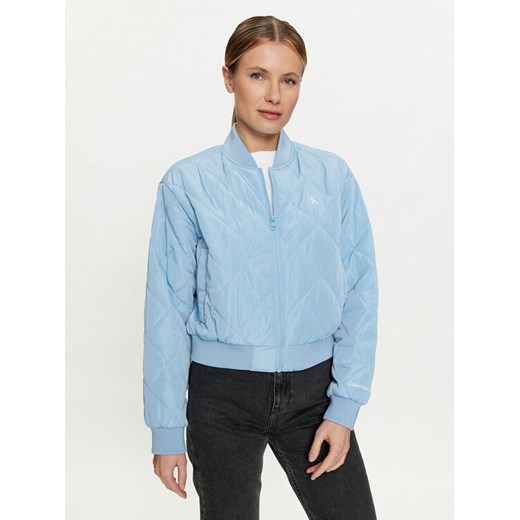 Calvin Klein Jeans Kurtka bomber J20J222587 Niebieski Regular Fit ze sklepu MODIVO w kategorii Kurtki damskie - zdjęcie 182725785