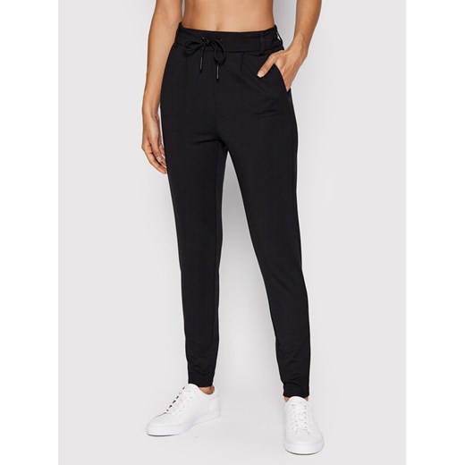 ONLY Spodnie materiałowe Poptrash 15115847 Czarny Regular Fit ze sklepu MODIVO w kategorii Spodnie damskie - zdjęcie 182725805